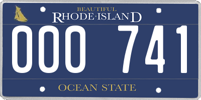 RI license plate 000741