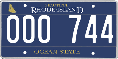 RI license plate 000744