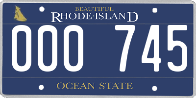 RI license plate 000745