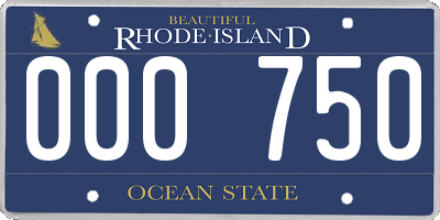 RI license plate 000750