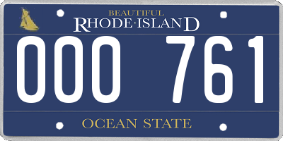 RI license plate 000761