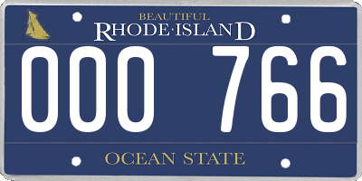 RI license plate 000766