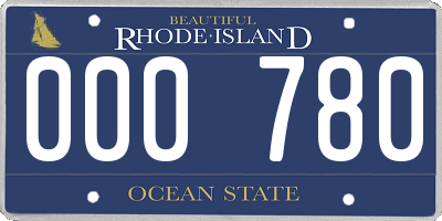 RI license plate 000780