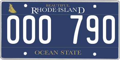 RI license plate 000790