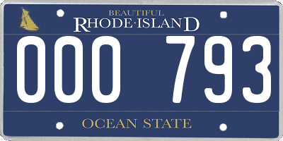 RI license plate 000793