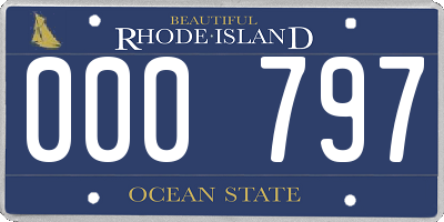 RI license plate 000797