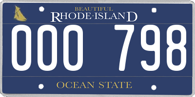 RI license plate 000798