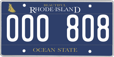 RI license plate 000808