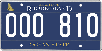 RI license plate 000810