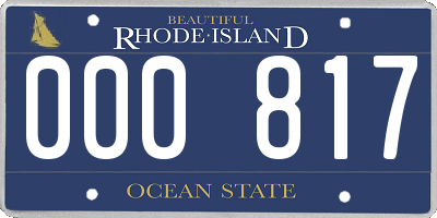 RI license plate 000817