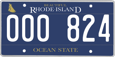 RI license plate 000824