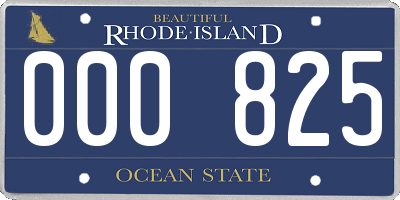 RI license plate 000825