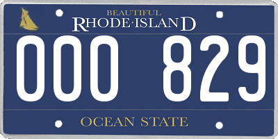 RI license plate 000829