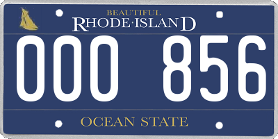 RI license plate 000856