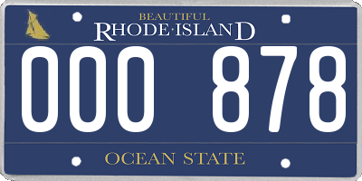 RI license plate 000878