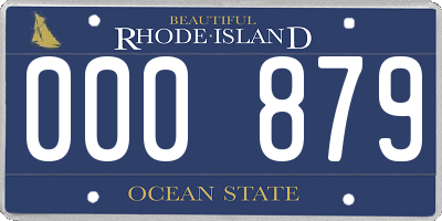 RI license plate 000879