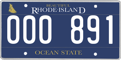 RI license plate 000891