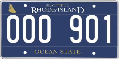 RI license plate 000901