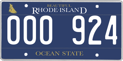 RI license plate 000924