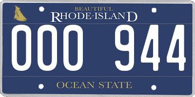 RI license plate 000944