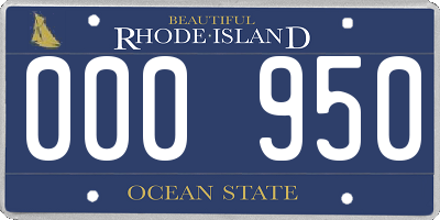 RI license plate 000950