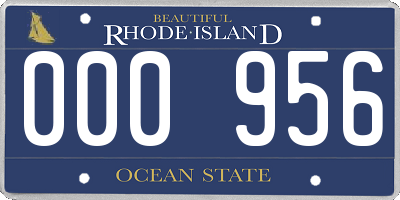 RI license plate 000956