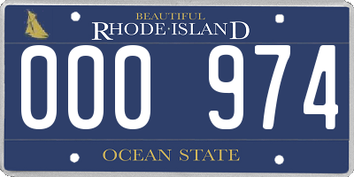 RI license plate 000974