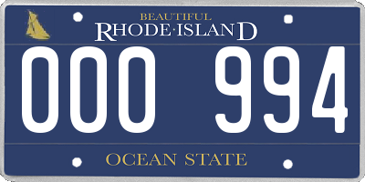 RI license plate 000994