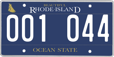 RI license plate 001044