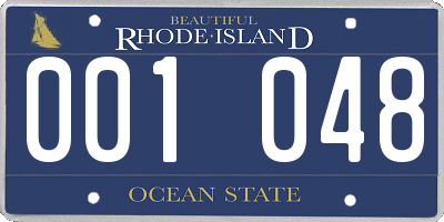 RI license plate 001048