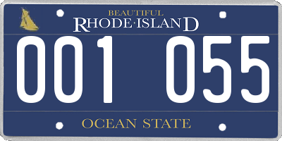 RI license plate 001055