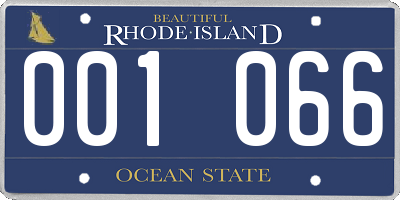 RI license plate 001066