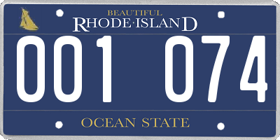 RI license plate 001074