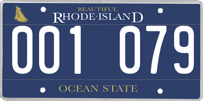 RI license plate 001079