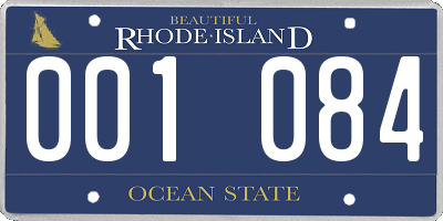 RI license plate 001084