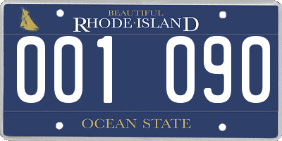 RI license plate 001090