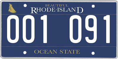 RI license plate 001091