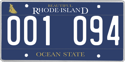 RI license plate 001094