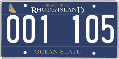RI license plate 001105