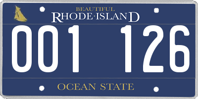 RI license plate 001126