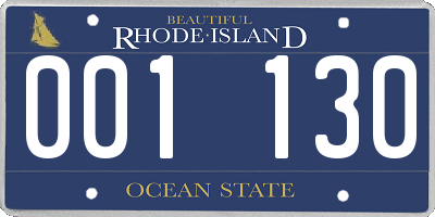 RI license plate 001130