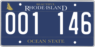 RI license plate 001146