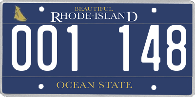 RI license plate 001148