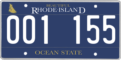 RI license plate 001155