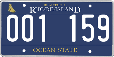 RI license plate 001159