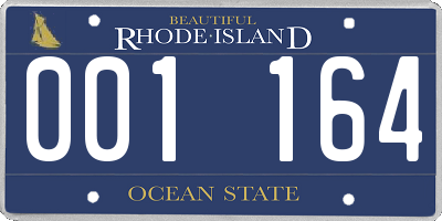 RI license plate 001164