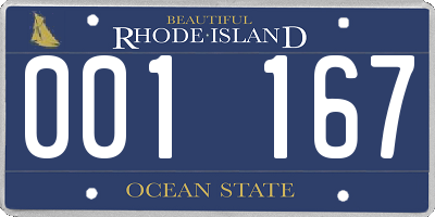 RI license plate 001167