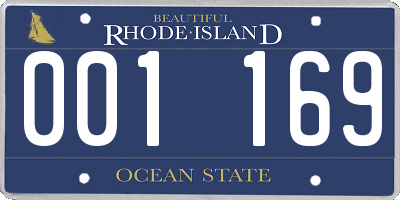 RI license plate 001169