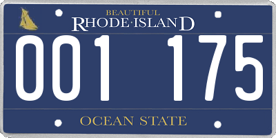 RI license plate 001175