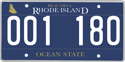 RI license plate 001180